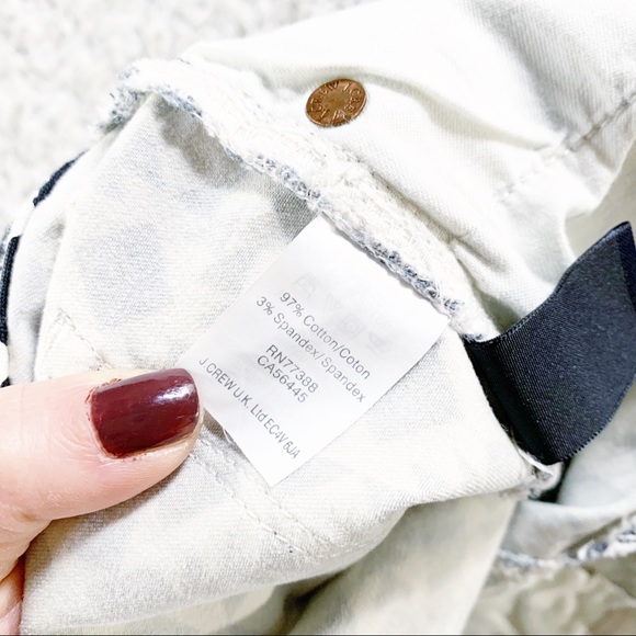 J. Crew Mid arise Toothpick Jean Black/White Print - Picture 8 of 11